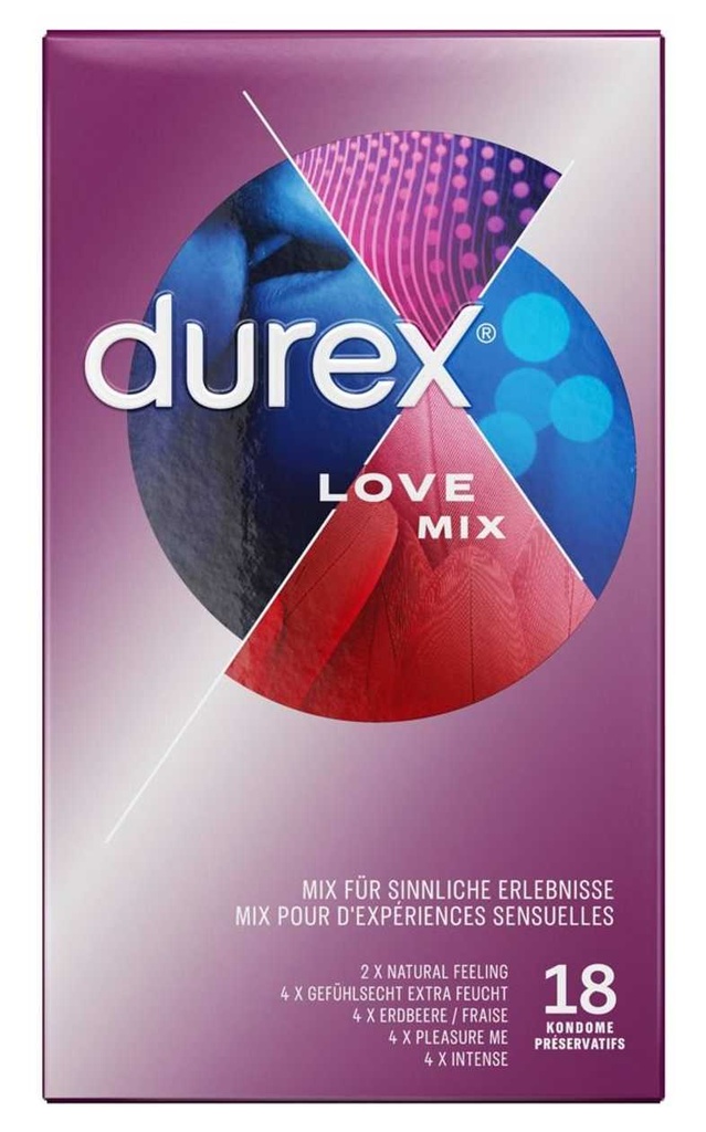 DUREX LOVE MIX CONDOMS (18 PACK)