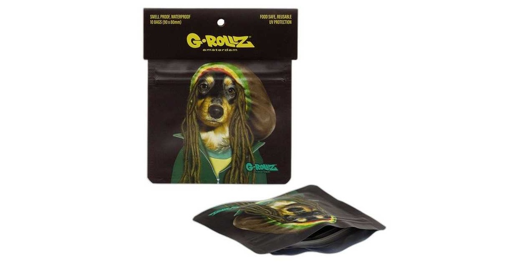 G-Rollz | 'Reggae' 90x80 mm Smellproof Bags