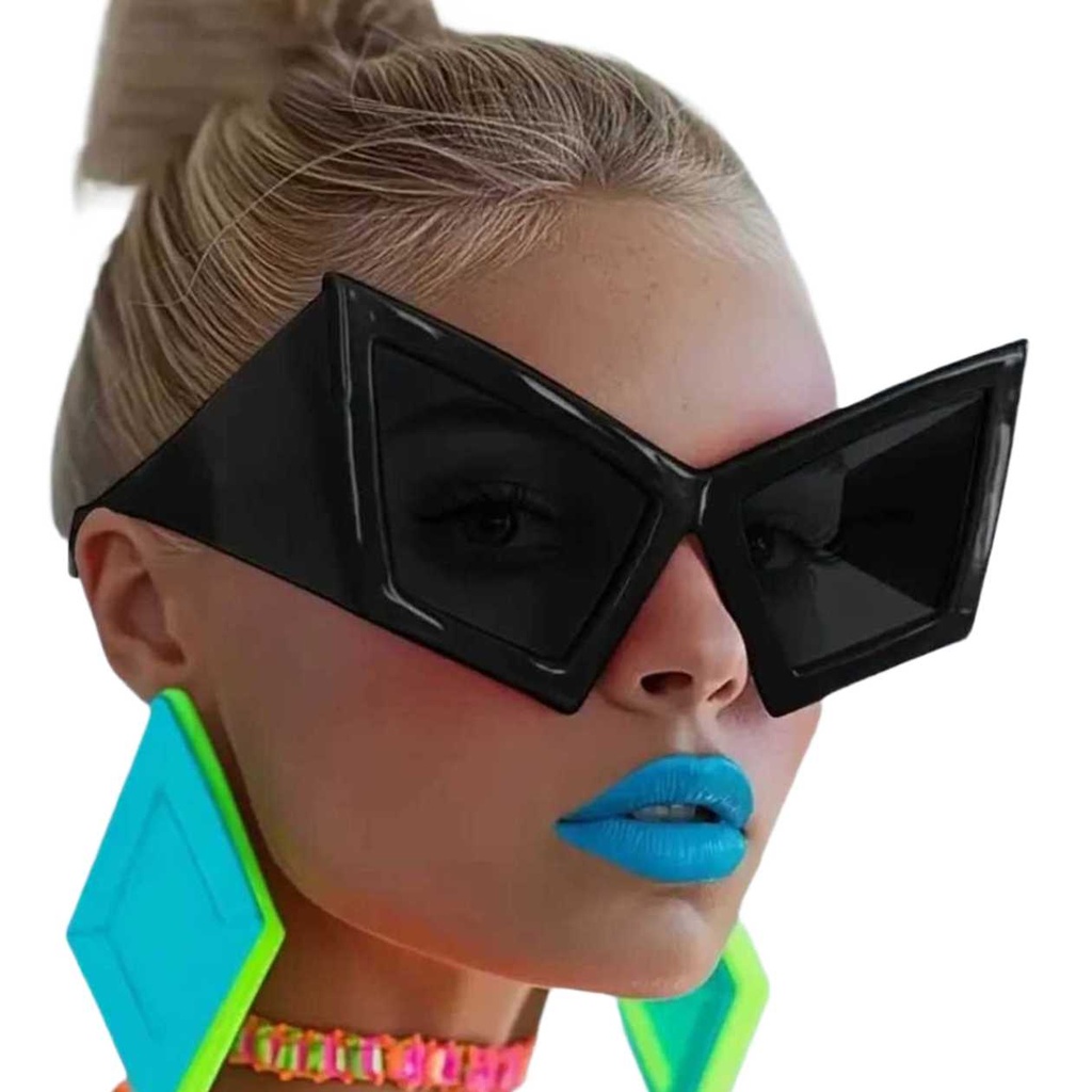 BLACK CAT EYE LARGE FRAME GLASSES