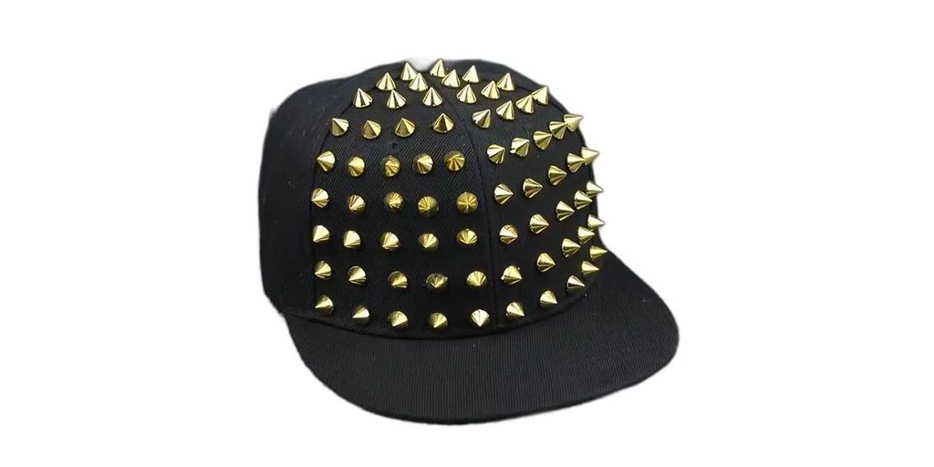 Black Cap With Gold Studs
