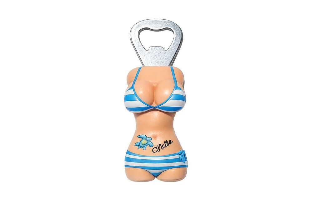 Blue Bikini Magnet Bottle Opener
