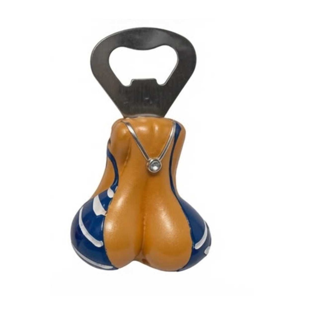 MAGNET BOTTLE OPENER HALF BIKINI BLUE