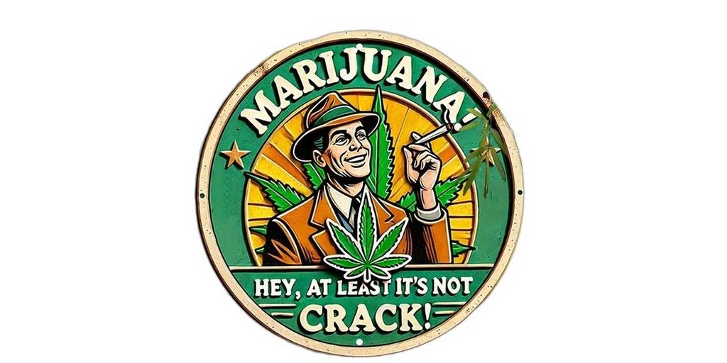 MARIJUANA!...' METAL SIGN