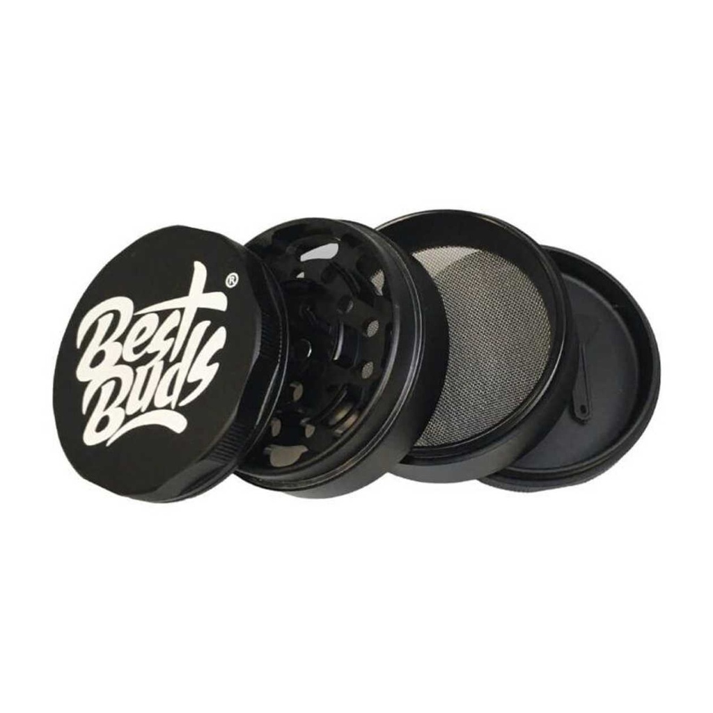 Best Buds Mighty Aluminium Grinder 4 Parts (60mm) - Black