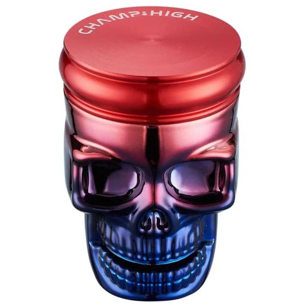 Champ High Skull Head Grinder 42mm - Red & Blue