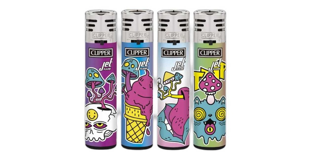 Clipper Jet Flame Lighters Psychedelic
