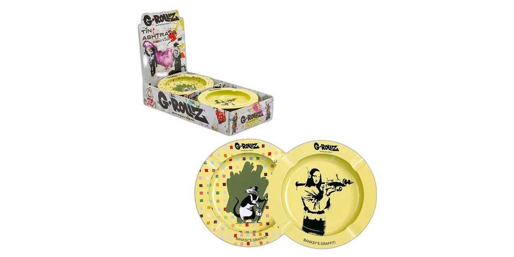 G-Rollz | Ashtrays ‘Mona Lisa Bazooka’ and ‘Rat Cover Up’
