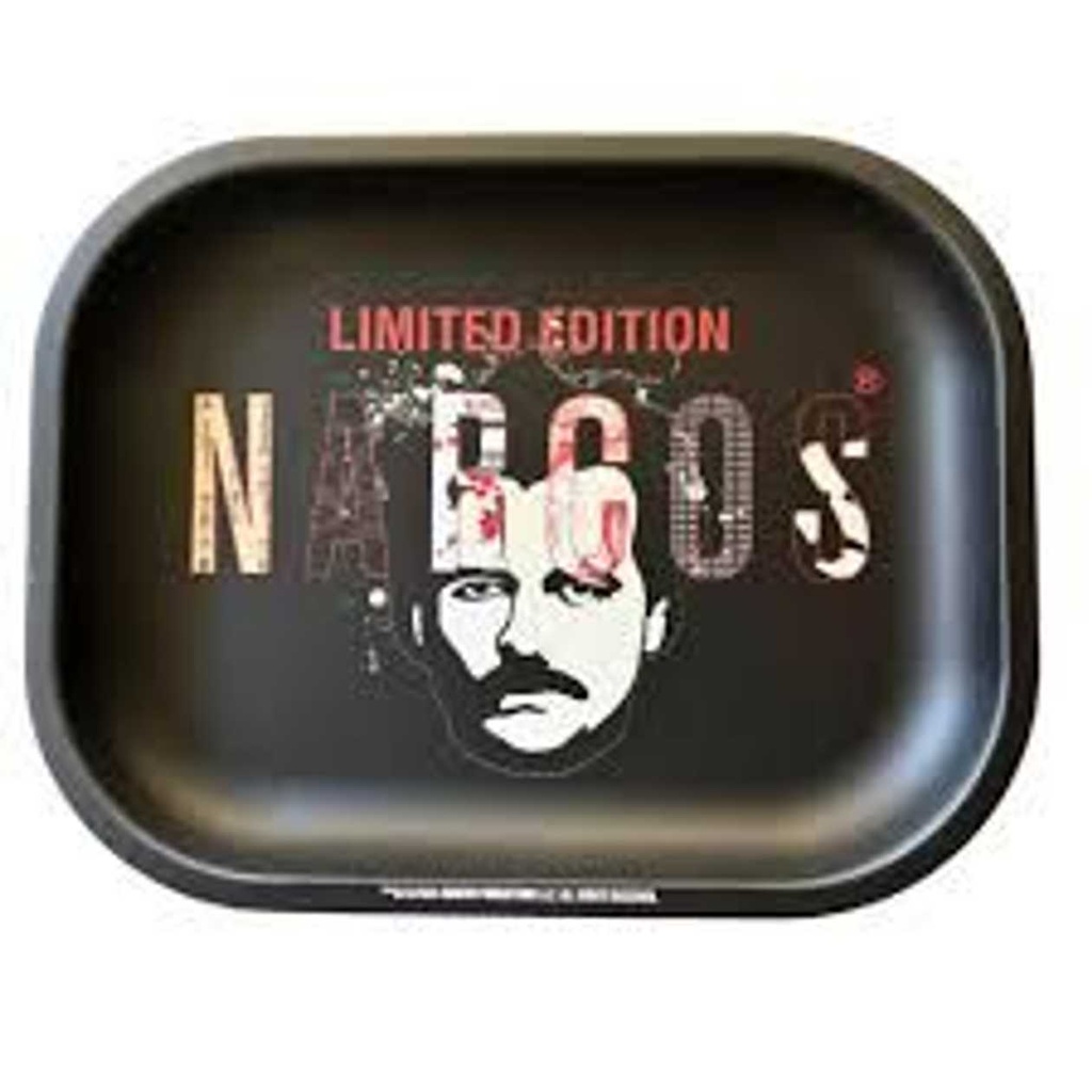 Narcos Metal Rolling Tray Black Small 14x18cm
