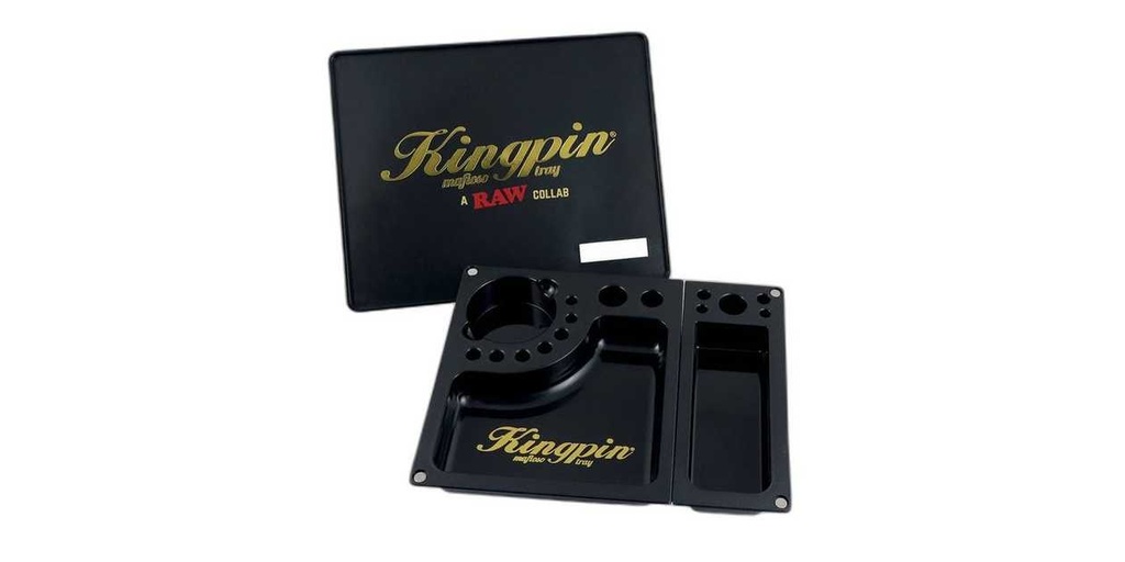 RAW & Kingpin Mafioso Large Plastic Rolling Tray