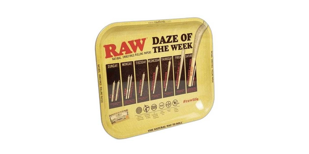 RAW - Daze Of The Week Large Metal Rolling Tray