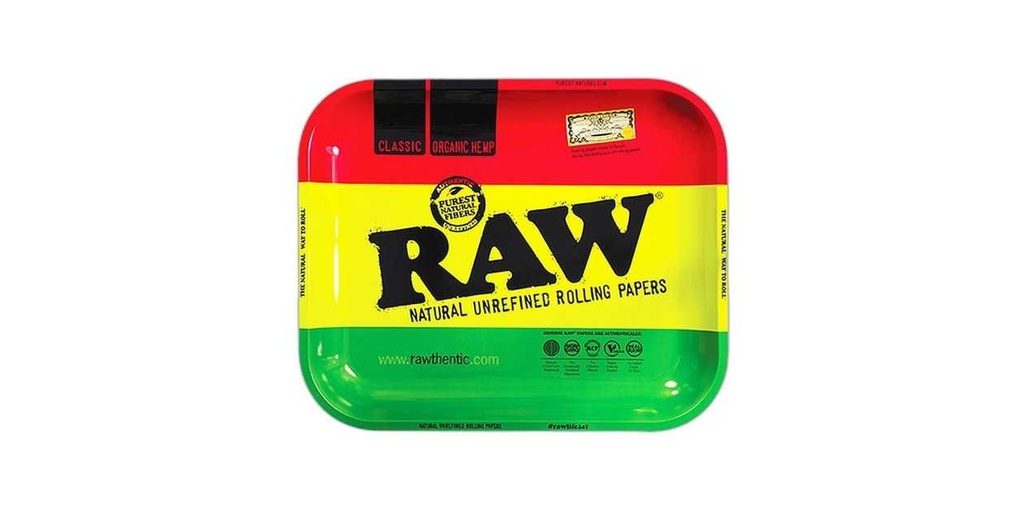 RAW Rasta Rolling Tray Large