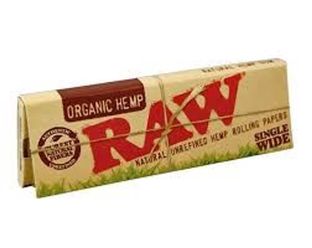 RAW SINGLE WIDE ORGANIC HEMP ROLLING PAPERS