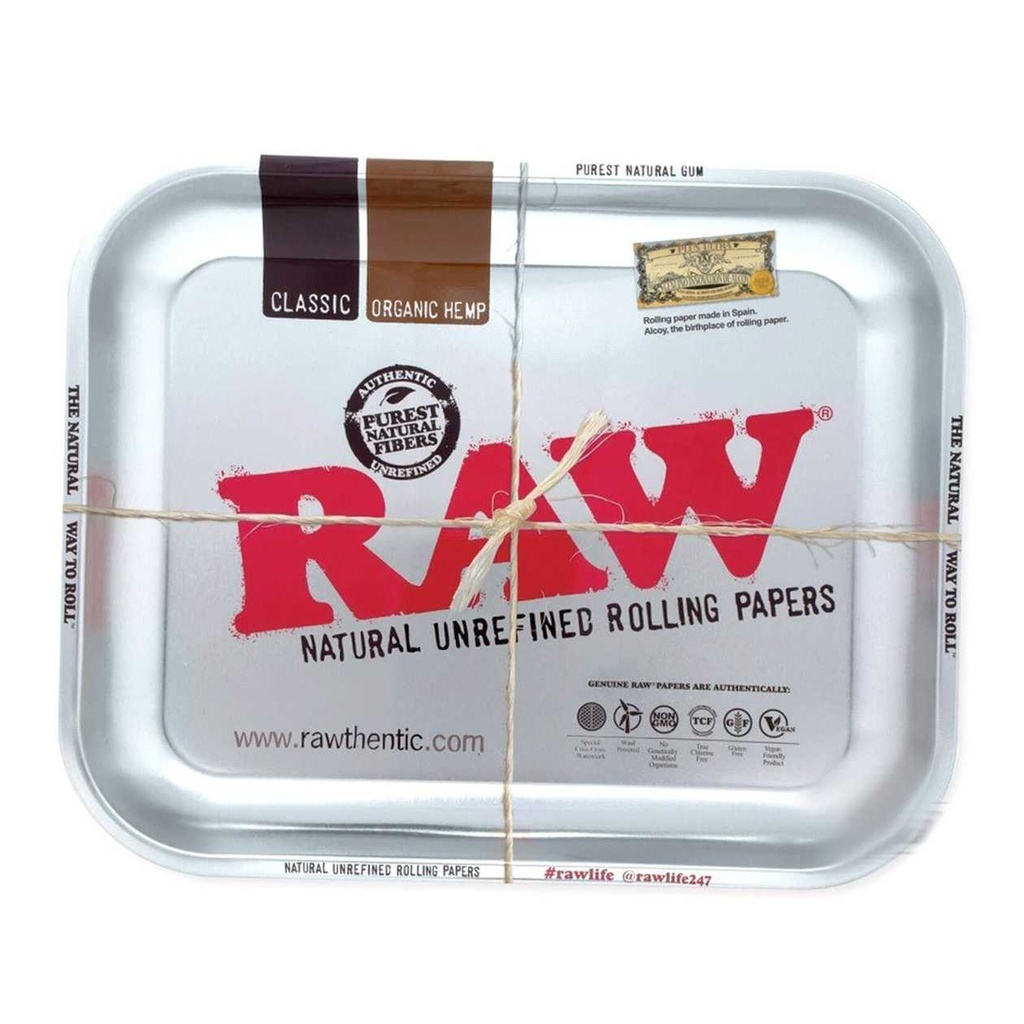 RAW – Silver Metallic Large Rolling Tray