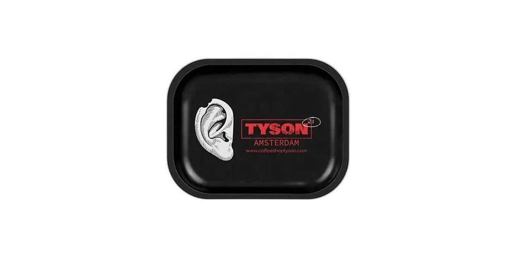 Tyson 2.0 Metal Rolling Tray Mike Bite Medium 27.5 x 17.5cm