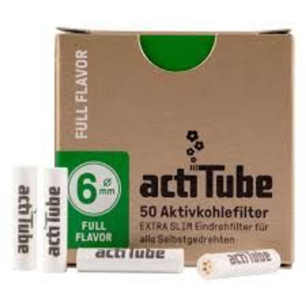 ACTITUBE GOLD CARBON EXTRA SLIM FILTERS 6MM