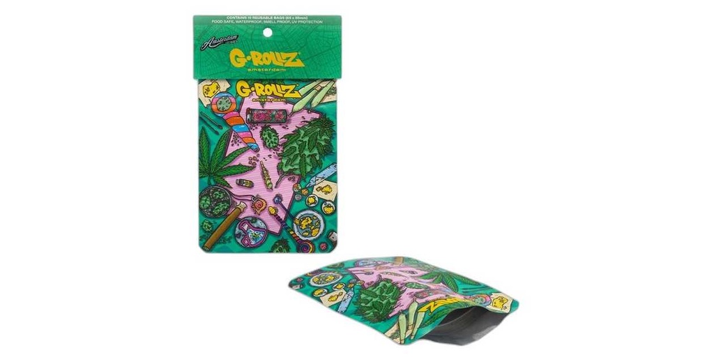 G-Rollz | 'Amsterdam Picnic' 65x85mm Smellproof Bags