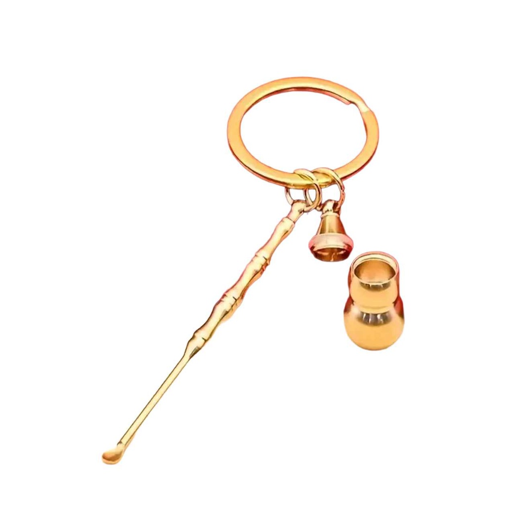 GOLD BULLET AND SPOON KEYCHAIN