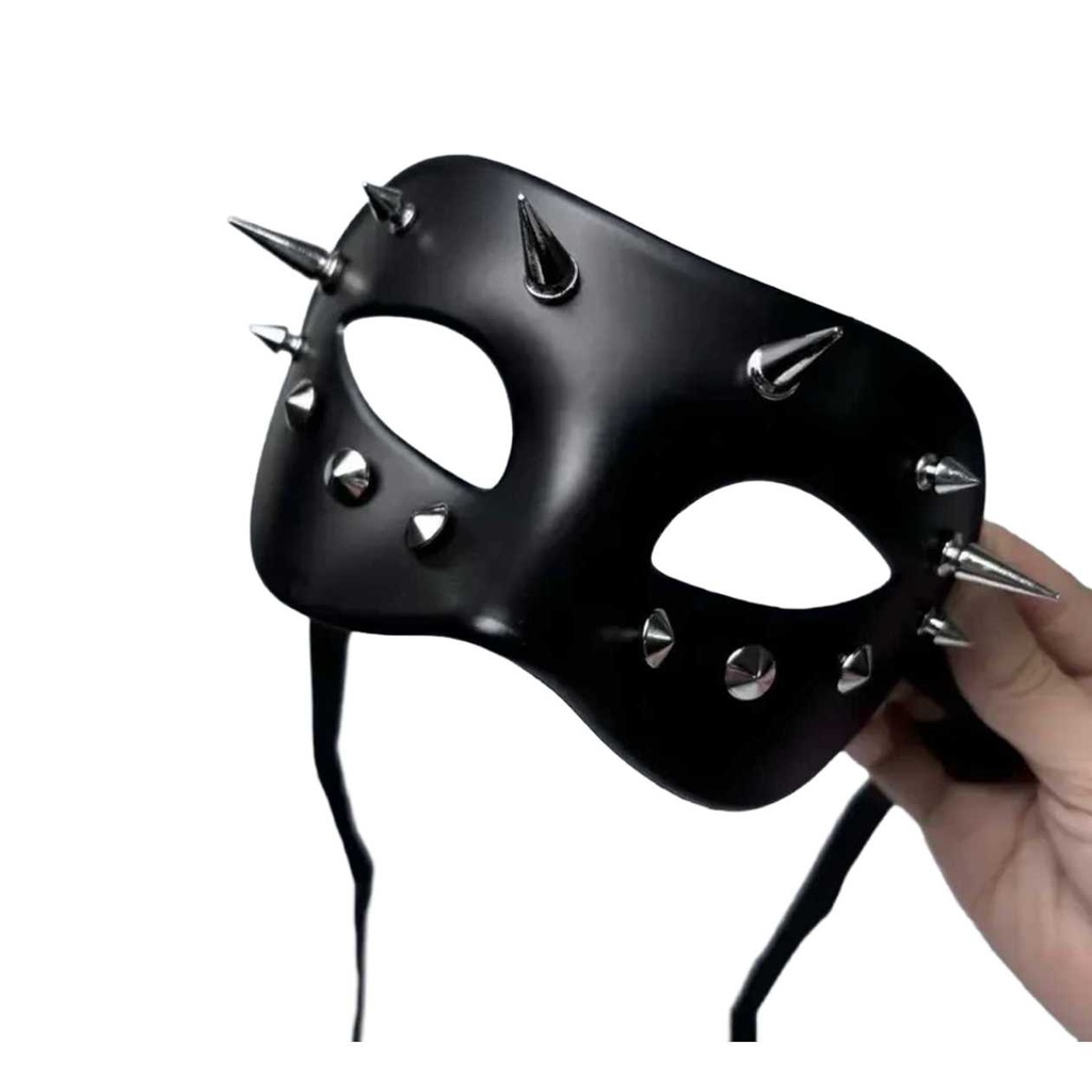HALF-FACE BLACK VENETIAN MASK