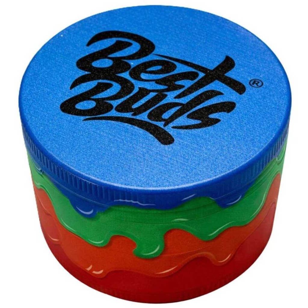 Best Buds Metal Grinder Gelato 4 Parts (50mm) - Blue, Green, Orange & Red
