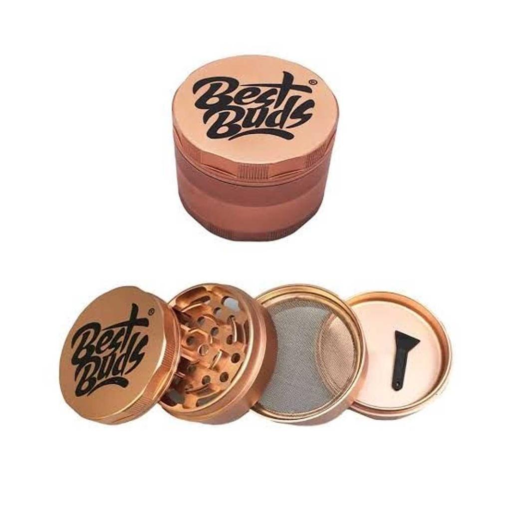 Best Buds Mighty Aluminium Grinder 4 Parts (60mm) - Rose Gold