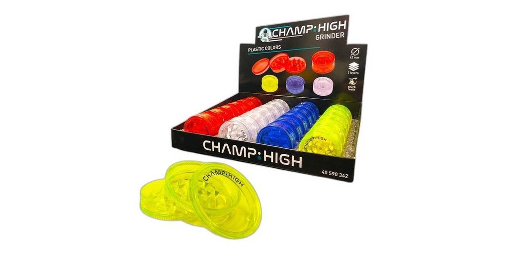 Champ High Mini Plastic Grinder 3 Parts - 42mm