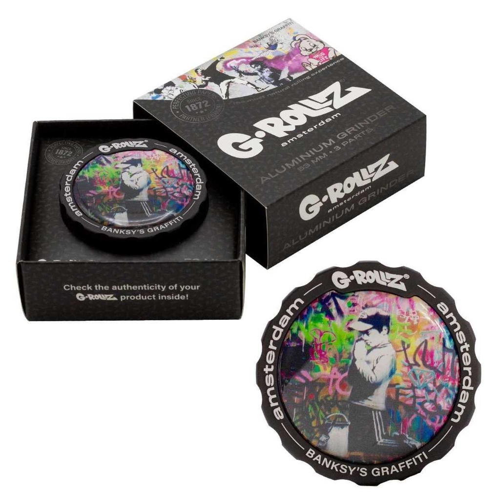 BANKSY GRAFFITI 'CHURCH OF GRAFFITI' 3PART GRINDER 53MM (G-ROLLZ)