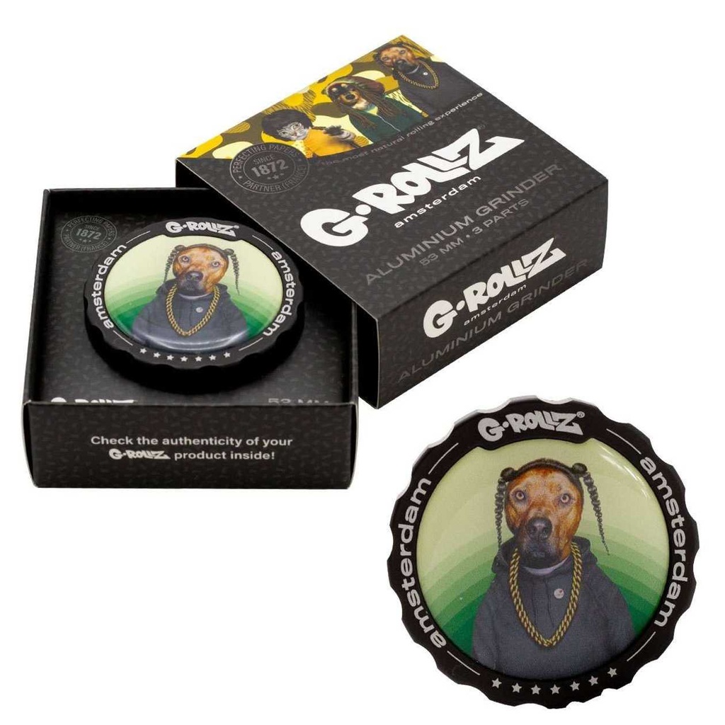 BANKSY GRAFFITI 'RAP' 3PART GRINDER 53MM (G-ROLLZ)