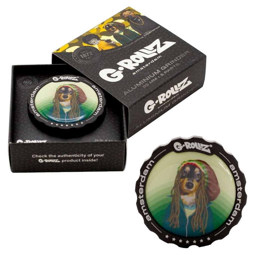 BANKSY GRAFFITI 'REGGAE' 3PART GRINDER 53MM (G-ROLLZ)
