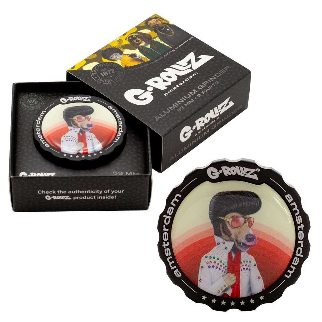 BANKSY GRAFFITI 'VEGAS' 3PART GRINDER 53MM (G-ROLLZ)