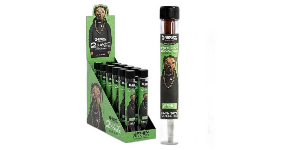 G-Rollz | 'The Dog' Terpene Infused Herbal Blunt Cones 'Green Punch'