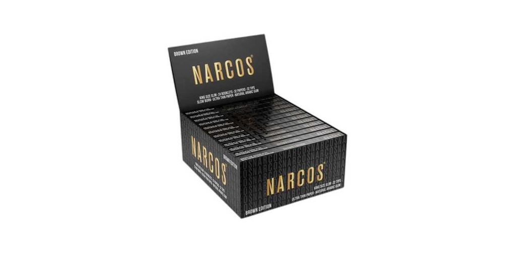 Narcos Brown Edition King Size Slim Rolling Papers + Tips