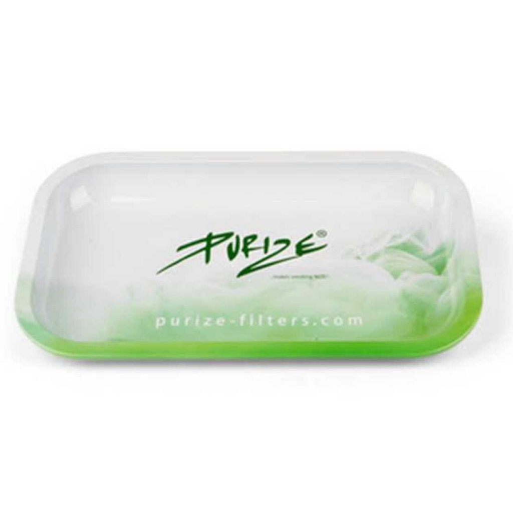 PURIZE GREEN & WHITE MEDIUM ROLLING TRAY