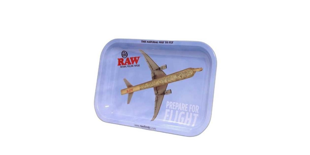 RAW - Prepare For Flight Medium Metal Rolling Tray