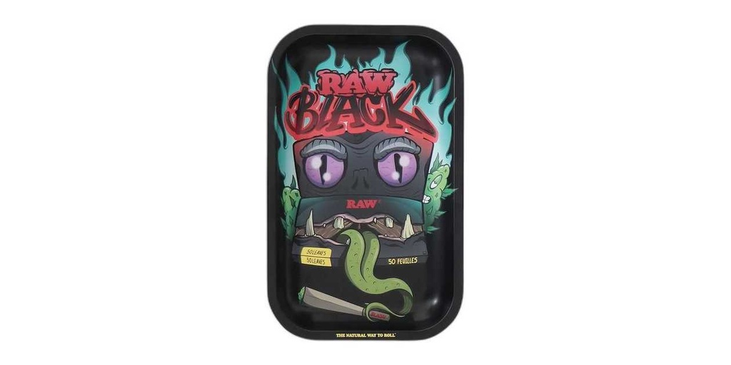 RAW Black Monster Rolling Tray Medium 17.5 x 27.5cm