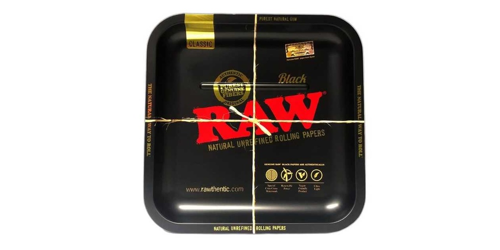 RAW Black Square Metal Tray 23x23cm
