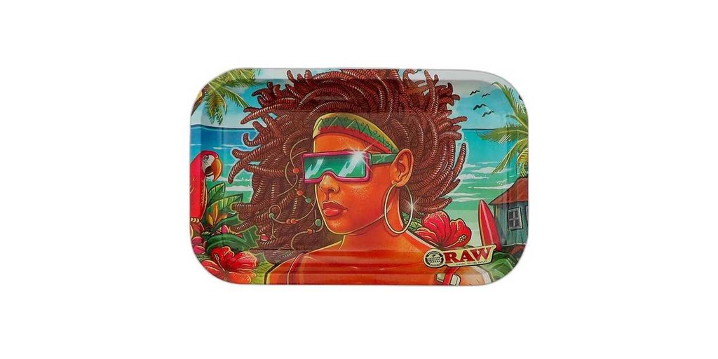 RAW Brazil 3 Medium Metal Rolling Tray