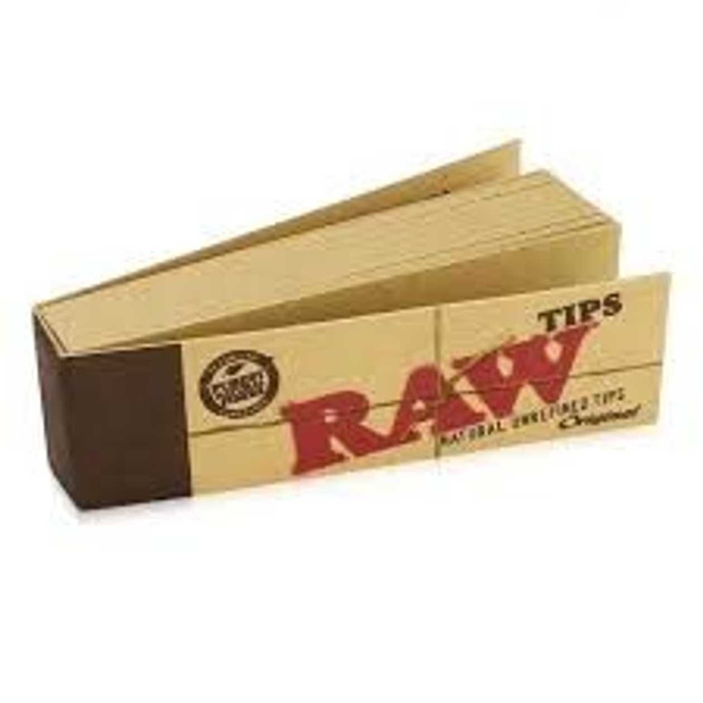 RAW TIPS FILTER BOOKLET FOR SMOKING ROLLING PAPER UNBLEACHED