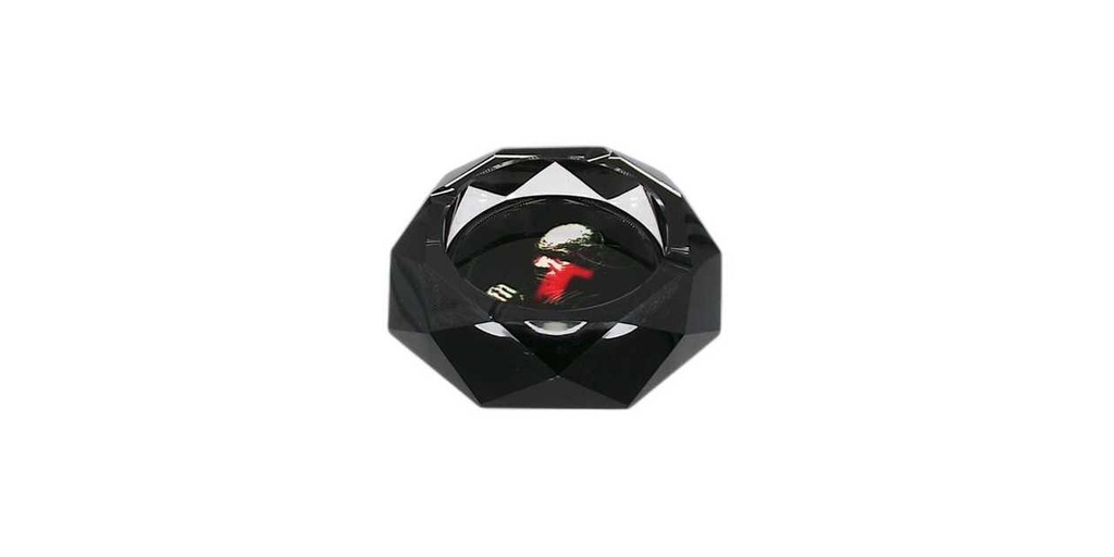 Tyson 2.0 Boxing Mike Diamond Cut Glass Ashtray Black