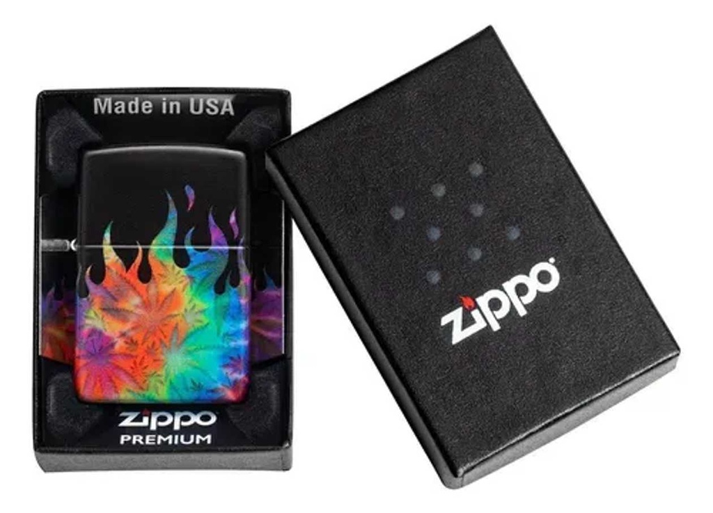 Zippo Flame Leaf Design Lighter