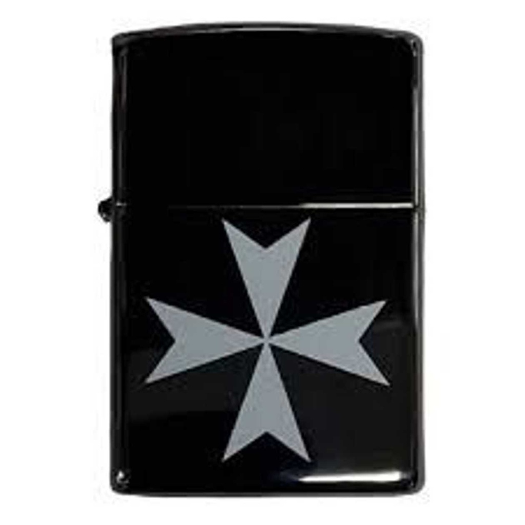 Zippo Silver Maltese Cross Lighter