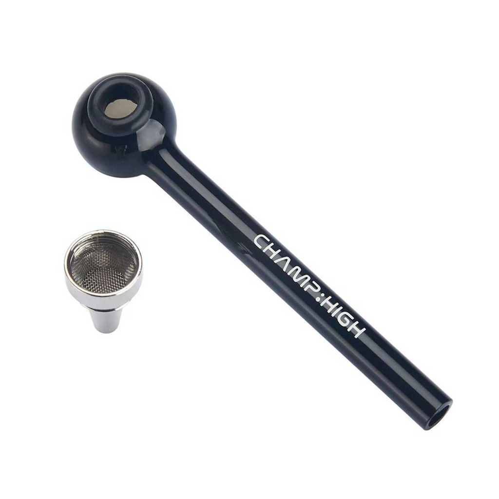 CHAMP HIGH POOL GLASS PIPE BLACK