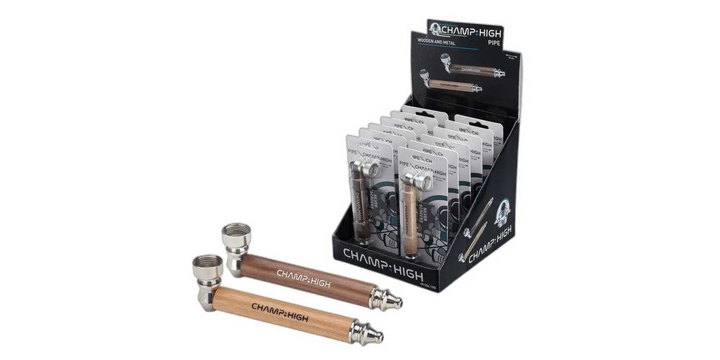 Champ High Wooden Metal Brown Pipe