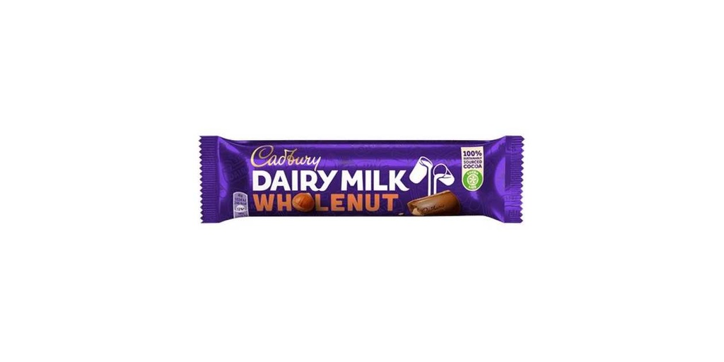 Cadbury Dairy Milk 6 Cube Bar Wholenut
